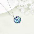 wholesale 925 Sterling Silver Abalone Shell Dragonfly Round Locket Pendant Necklace s for Women-0-3
