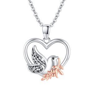 Sterling Silver Peace Dove Necklace-0