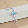 wholesale Sterling Silver Celtic Knot Cross Pendant Necklace Irish Infinity Love Heart Jewelry Gift-0-8