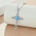 wholesale Sterling Silver Celtic Knot Cross Pendant Necklace Irish Infinity Love Heart Jewelry Gift-0-9