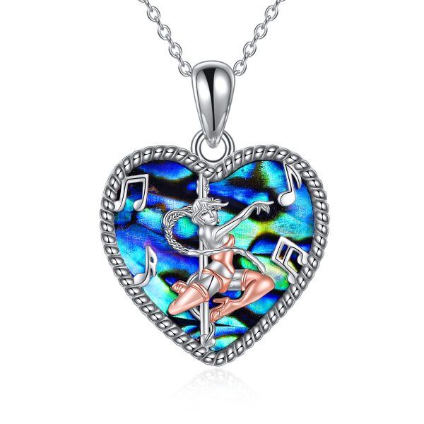 Sterling Silver Dancer Heart Necklace-0