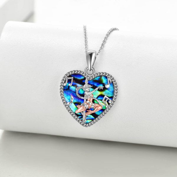 Sterling Silver Dancer Heart Necklace-2