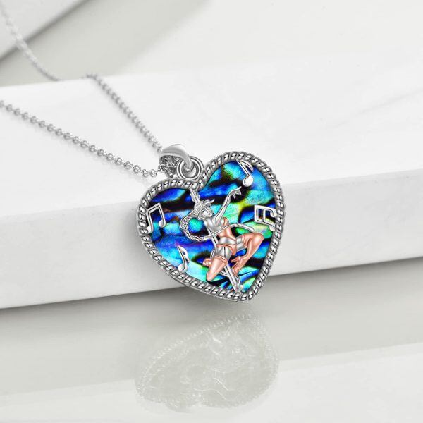 Sterling Silver Dancer Heart Necklace-3