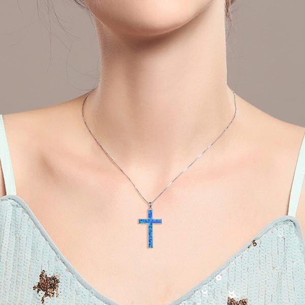 Sterling Silver Cross Necklace-5