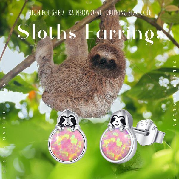 Sterling Silver Sloth Necklace-5