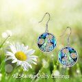 wholesale 925 Sterling Silver Abalone Shell Flower Drop Earrings - Nature Inspired s for Her-0-5
