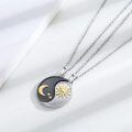 wholesale 925 Sterling Silver Ying Yang Sun & Moon Stars Couples Necklaces for Women-0-1
