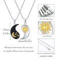 wholesale 925 Sterling Silver Ying Yang Sun & Moon Stars Couples Necklaces for Women-0-4