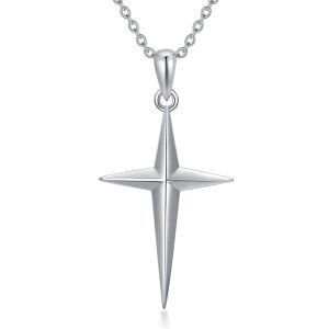 Sterling Sliver Cross Necklace-0