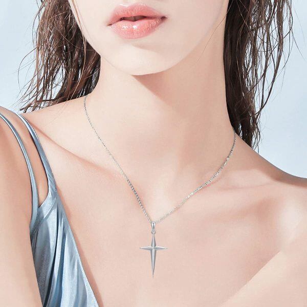 Sterling Sliver Cross Necklace-1