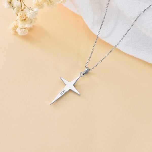 Sterling Sliver Cross Necklace-3