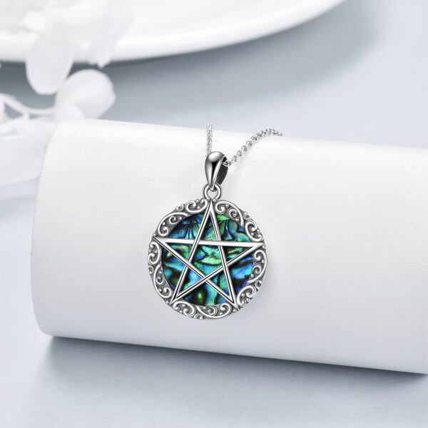 Sterling Silver Pentagram Necklace-1