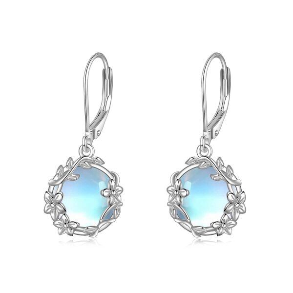 Sterling Silver Flower Earrings-0