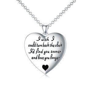 Sterling Silver Heart Necklace-0