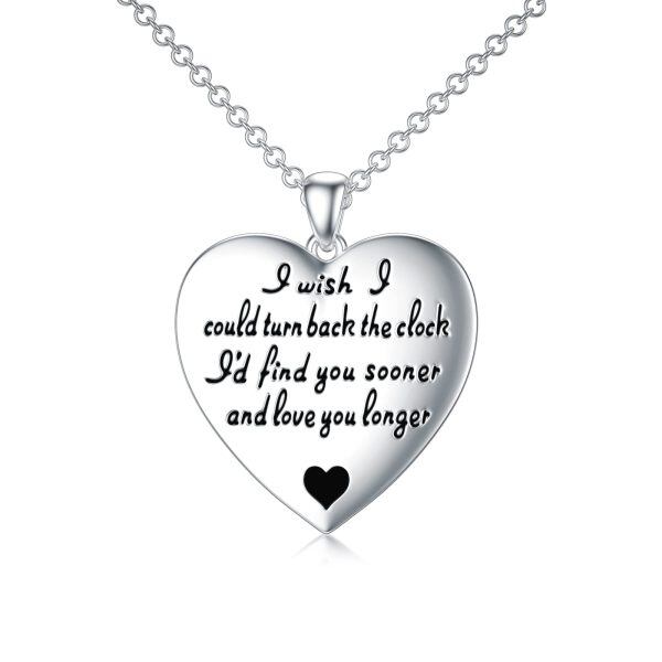 Sterling Silver Heart Necklace-0