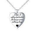 wholesale 925 Sterling Silver Heart Pendant Necklace with Engraved Message for Women-0-0