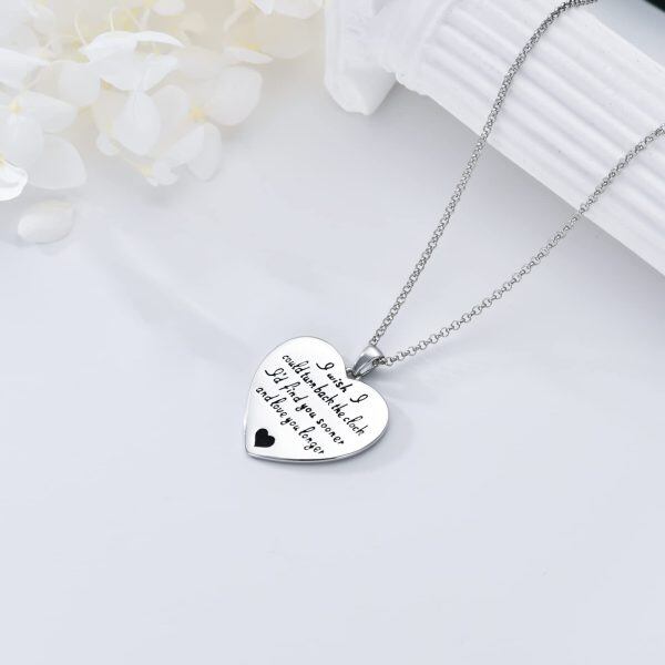 Sterling Silver Heart Necklace-3