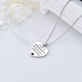 wholesale 925 Sterling Silver Heart Pendant Necklace with Engraved Message for Women-0-3