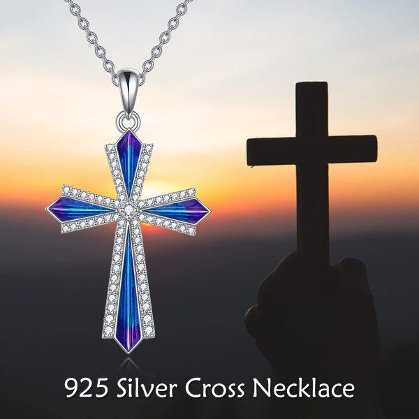 Sterling Silver Cross Necklace-5