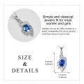 wholesale 925 Sterling Silver Blue Crystal Peacock Pendant Necklace for Women-0-2
