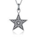 wholesale 925 Sterling Silver Star Pendant Necklace with Intricate Design and Chain for Women-0-0