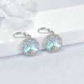 wholesale 925 Sterling Silver Tree of Life Moonstone Drop Earrings for Women - Blue Glow-0-2