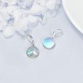 wholesale 925 Sterling Silver Tree of Life Moonstone Drop Earrings for Women - Blue Glow-0-3