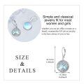 wholesale 925 Sterling Silver Tree of Life Moonstone Drop Earrings for Women - Blue Glow-0-4