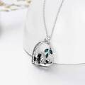 wholesale 925 Sterling Silver Austrian Crystal Panda Heart Pendant Necklace for Daughter/Mum/Stepdaughter-0-1