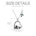 wholesale 925 Sterling Silver Austrian Crystal Panda Heart Pendant Necklace for Daughter/Mum/Stepdaughter-0-2