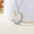 wholesale 925 Sterling Silver Cat Moon Star Pendant Necklace for Women-0-1