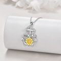 wholesale 925 Sterling Silver Anchor Rose Hope Faith Love Pendant Necklace for Women-0-8