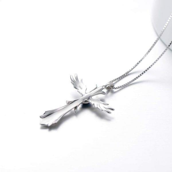 Sterling Silver Cross Necklace-2