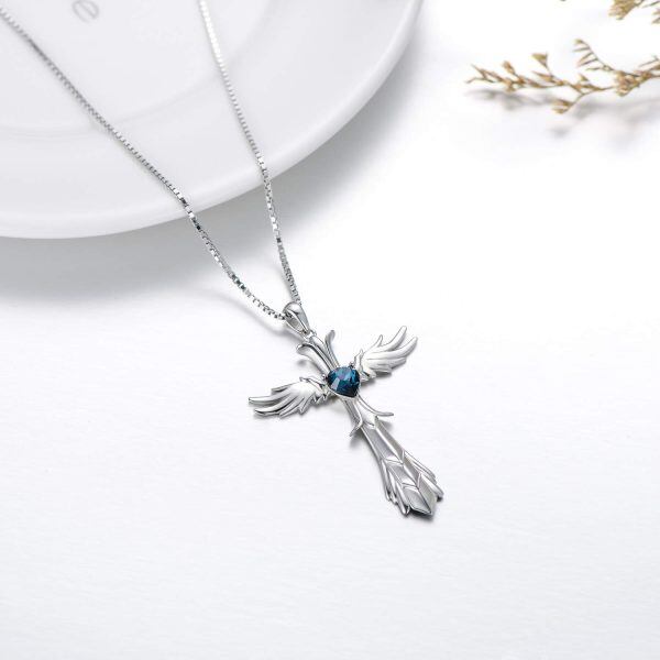 Sterling Silver Cross Necklace-3