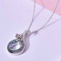 wholesale 925 Sterling Silver Multicolor Austrian Crystals Cat Pendant Necklace s for Women-0-2