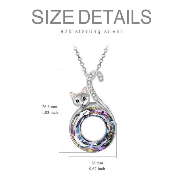 Sterling Silver Cat Necklace-3