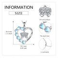 wholesale 925 Sterling Silver Moonstone Butterfly Heart Pendant Necklace for Women - Wholesale-0-2