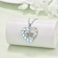 wholesale 925 Sterling Silver Moonstone Butterfly Heart Pendant Necklace for Women - Wholesale-0-4
