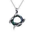 wholesale Sterling Silver Austria Crystal Snake Pendant Necklace for Women-0-0