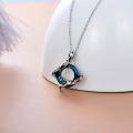 wholesale Sterling Silver Austria Crystal Snake Pendant Necklace for Women-0-2