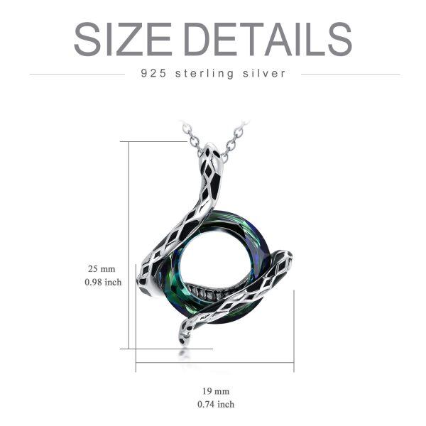 Sterling Silver Snake Necklace-5