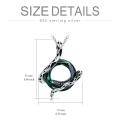 wholesale Sterling Silver Austria Crystal Snake Pendant Necklace for Women-0-5