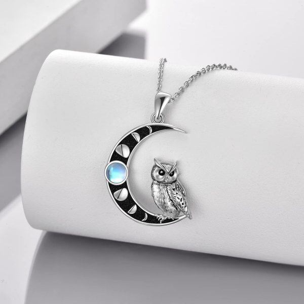 Sterling Silver Owl Necklace-3