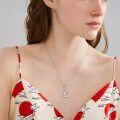wholesale 925 Sterling Silver Horse and Girl Heart Pendant Necklace for Women-0-1