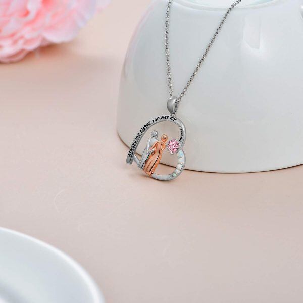 Sterling Silver Sister Necklace-1