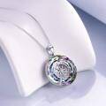 wholesale 925 Sterling Silver Rainbow Crystal Compass Pendant Necklace for Women-0-3