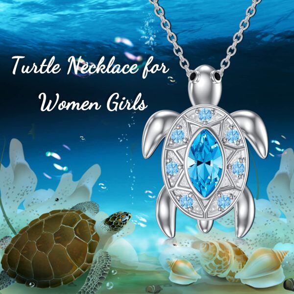 Sterling Silver Sea Turtle Necklace-5