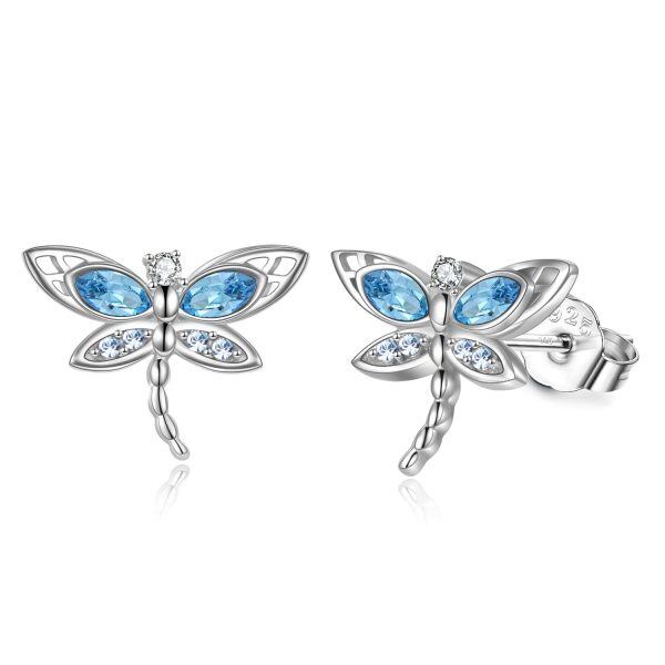 Sterling Silver Dragonfly Earrings-0