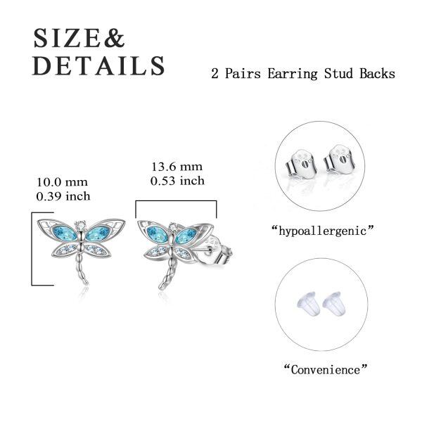 Sterling Silver Dragonfly Earrings-1