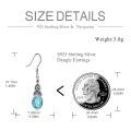 wholesale Sterling Silver Celtic Boho Hook Earrings with Stone for Women Birthday Gifts-0-2